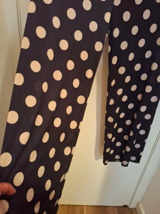 Pantalón lunares y Kimono blanco talla única