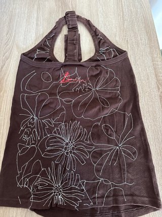 Top Desigual Halter Estampado Floral Talla XL