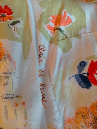 Camisa multicolor hecha a mano talla S