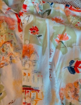 Camisa multicolor hecha a mano talla S