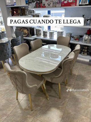 Mesa turca + 6 sillas nuevas 549€