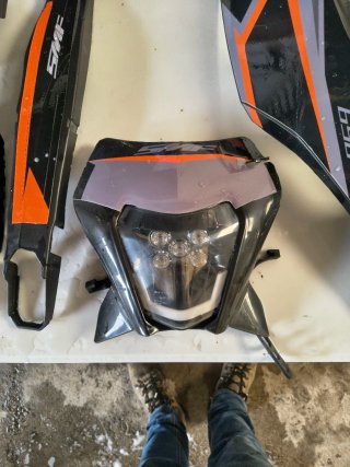 Plásticos KTM 690 Naranja y Negro