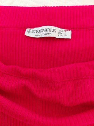 Camiseta escote palabra de honor roja