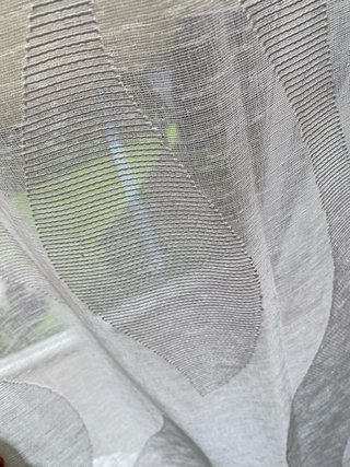 Cortina transparente blanca con ojales | 150x260