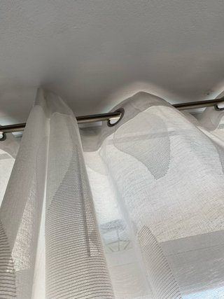 Cortina transparente blanca con ojales | 150x260