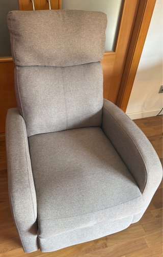 Sillón relax abatible gris