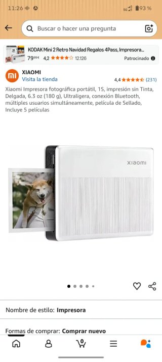 Impresora Portátil Xiaomi Blanca