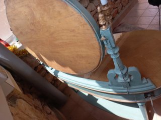 Tocador antiguo madera y cristal