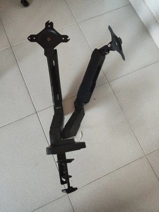 Soporte Doble Pantalla Negro