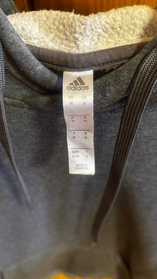 Sudadera Adidas Talla M Gris