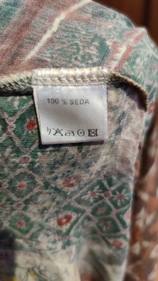 Vestido de seda multicolor