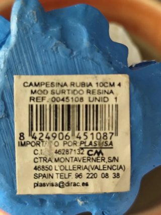 Figuras decorativas azules y blancas de resina