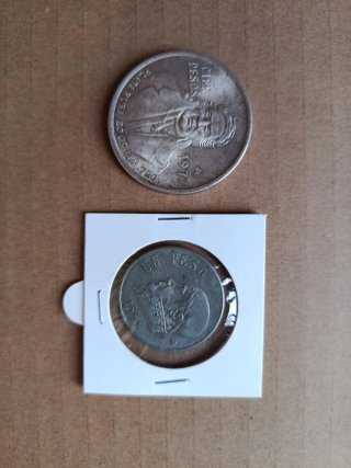 Lote Moneda 100 Pesos 1977 Plata y un peso mexican