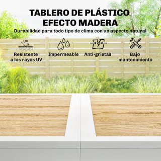 Conjunto Mesa y 6 Sillas Jardín