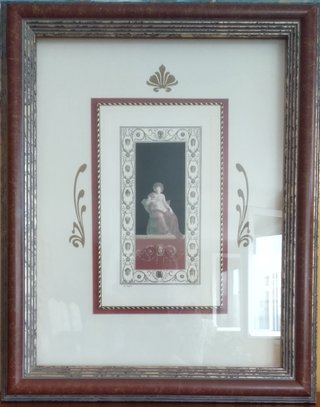 Cuadro grabado romano madera papel