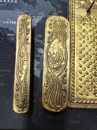 Antica coppia spazzole da parete Olanda 1900