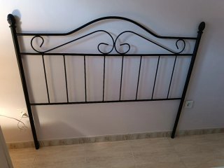 Cabecero forja negro para cama de matrimonio 1.35