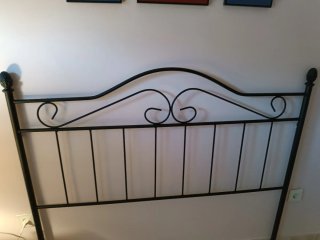 Cabecero forja negro para cama de matrimonio 1.35