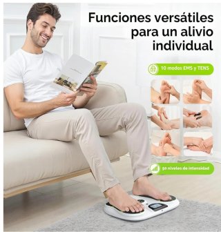 Estimulador AUVON TENS EMS Pies Blanco/Verde