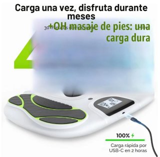 Estimulador AUVON TENS EMS Pies Blanco/Verde