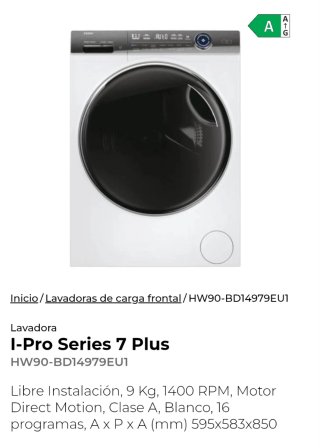 Lavadora y Secadora Haier