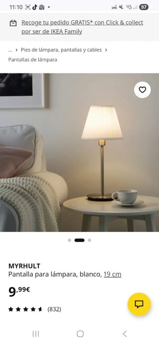 Pantallas de lámpara IKEA MYRHUTL (2 unidades)
