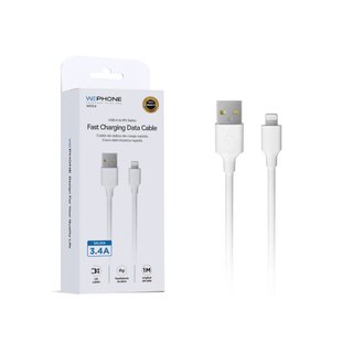 Cable WEPHONE WD04 USB-A a Lightning 3.4A 1m