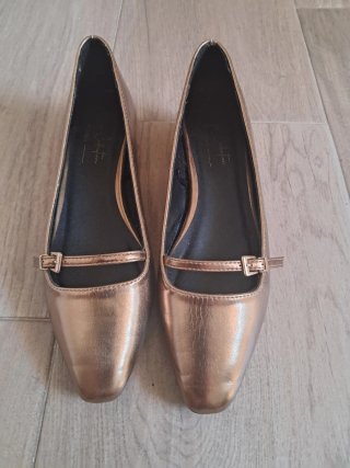 Zapatos planos dorados mujer talla 40
