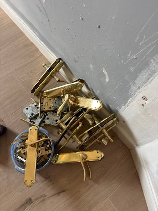 Puertas madera incluida una vidriera con cristal