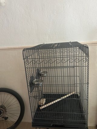 Jaula para pájaros negra