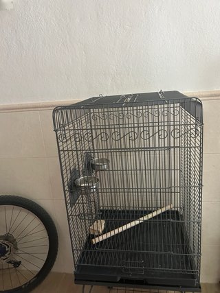 Jaula para pájaros negra