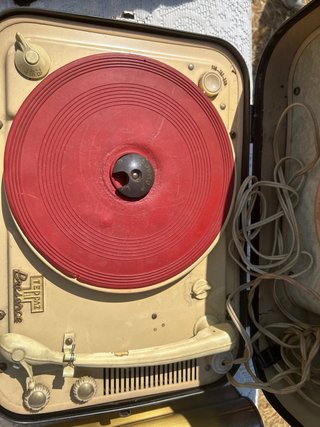 Tocadiscos Teppaz Presidence Beige Rojo