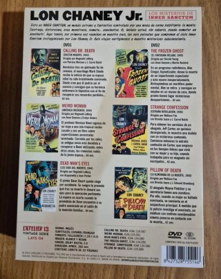 DVD Lon Chaney Jr. Los Misterios de Inner Sanctum