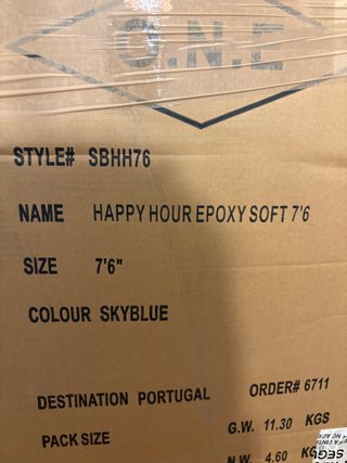 Tabla Surf Happy Hour Epoxy Soft 7'6 + Funda