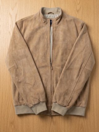 Giubbotto vera pelle beige/marrone