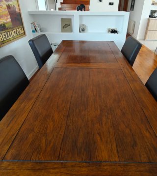 Mesa comedor madera + 4 sillas