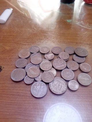 Lotto di monete italiane, inglesi e altre