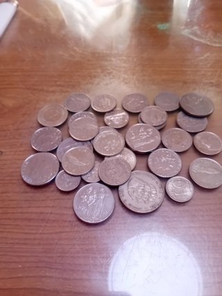 Lotto di monete italiane, inglesi e altre