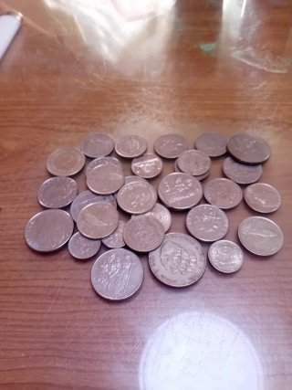 Lotto di monete italiane, inglesi e altre