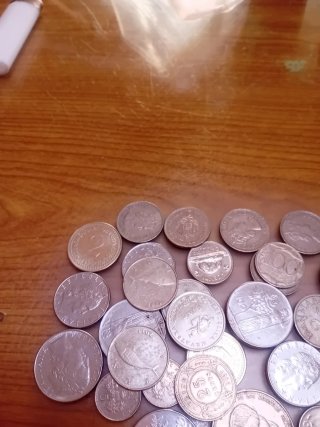 Lotto di monete italiane, inglesi e altre