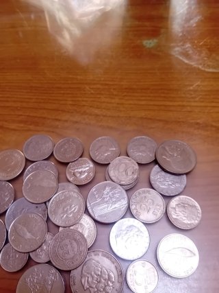 Lotto di monete italiane, inglesi e altre