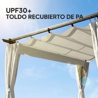 Pérgola 4x3m Beige y Negra