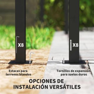 Pérgola 4x3m Beige y Negra