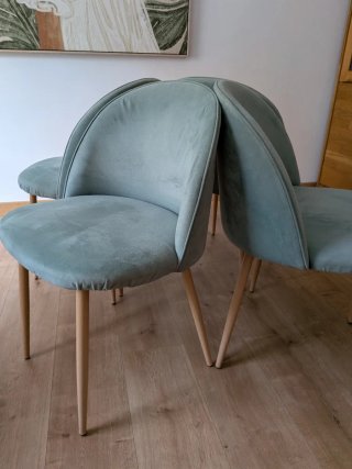 4 Sillas Comedor Kana Tela y Madera