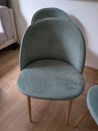 4 Sillas Comedor Kana Tela y Madera