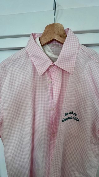 Camisa Zara cuadros vichy rosa