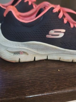 Zapatillas Skechers Arch Fit Azul y Rosa
