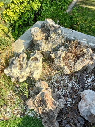 Rocalla Decoración Jardín Piedra Gris y Verde