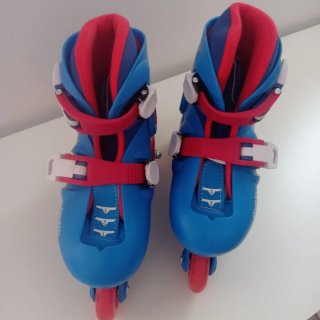 Patines Oxelo Ajustables Azul/Rojo Talla 26-28