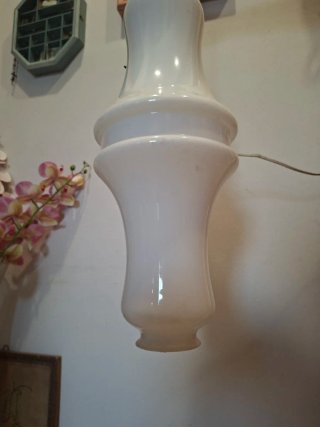 Lampadario vintage vetro e metallo